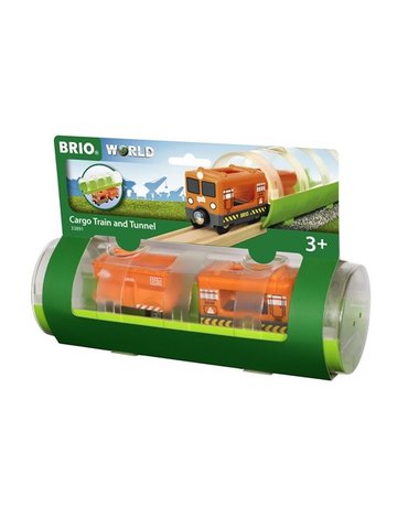 BRIO World Pociąg Towarowy z Tunelem
