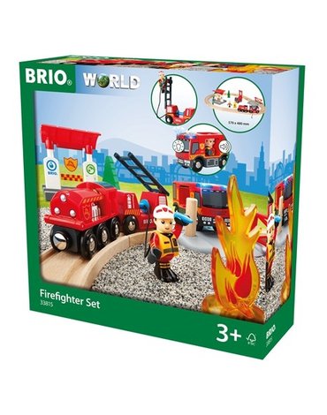 BRIO World Zestaw Kolejka Straż Pożarna