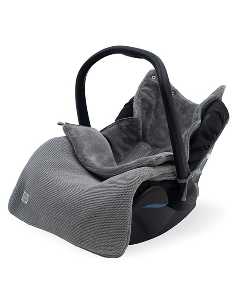 Jollein - Baby & Kids - Jollein - Śpiworek oddychający do wózka i fotelika Basic Knit STORM GREY