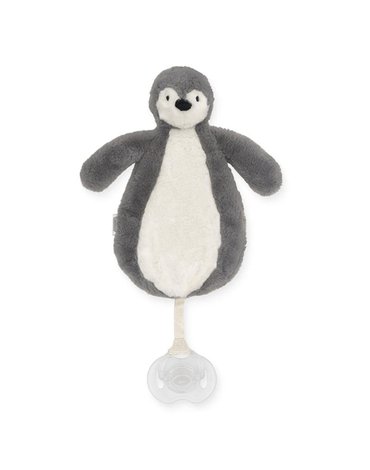 Jollein - Baby & Kids - Jollein - Przytulanka dou dou z zawieszką na smoczek Pingwin STORM GREY