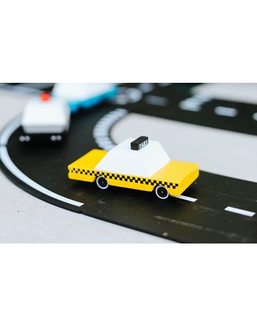 Candylab Drewniany Samochód Yellow Taxi