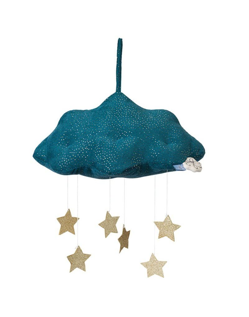 Picca LouLou - Zawieszka mobile Sparkle Cloud BLUE with Stars 34 cm