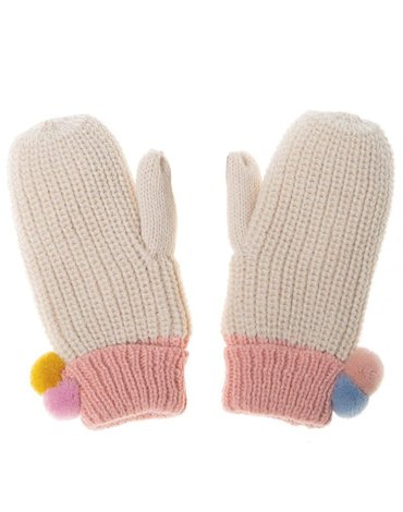 Rockahula Kids - rękawiczki zimowe Dreamy Rainbow Knit Bobble 3 - 6 lat