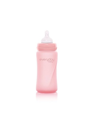 Szklana butelka 240 ml, różowa, Everyday Baby