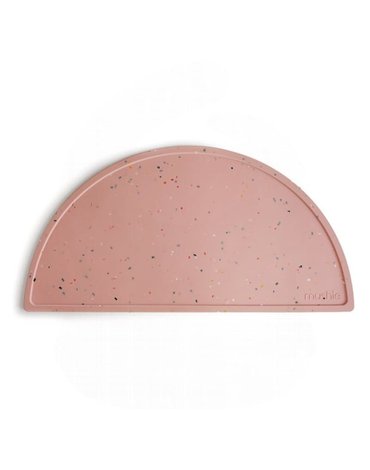 Mushie - Podkładka silikonowa na stół Powder Pink Confetti