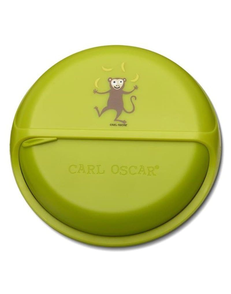 Carl Oscar BIG SnackDISC™ 5 komorowy obrotowy pojemnik na przekąski Lime - Monkey CARL OSCAR