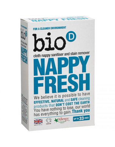 Bio-D, Nappy Fresh, dodatek do prania pieluch, 500g