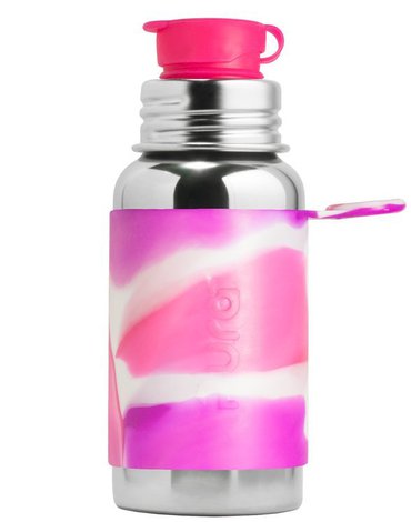 Butelka stalowa Big Mouth® Sport 550 ml, różowa swirl, Pura
