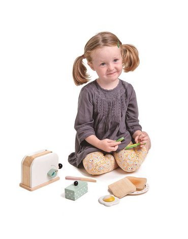 Drewniany toster z zestawem śniadaniowym, Mini Chef, Tender Leaf Toys tender leaf toys