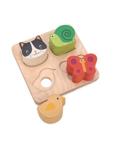Drewniana zabawka sensoryczna - Zwierzęta - kształty i faktury, Tender Leaf Toys tender leaf toys