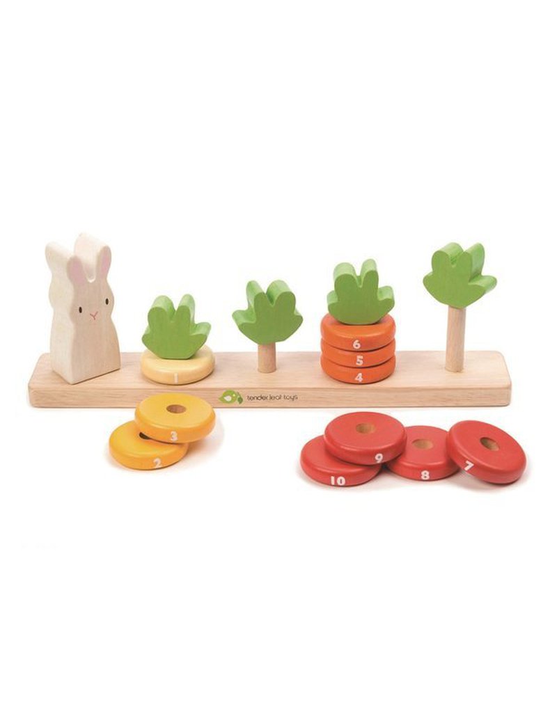 Drewniana zabawka - Królik i liczenie marchewek, Tender Leaf Toys tender leaf toys