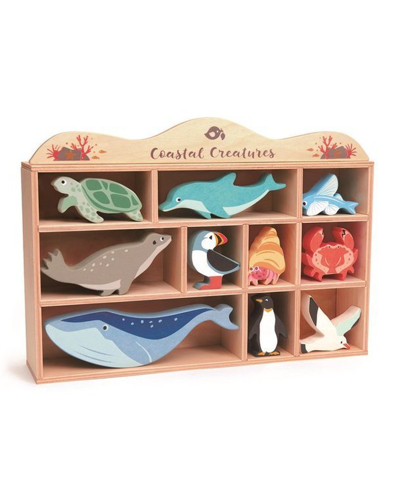 Drewniane figurki do zabawy - zwierzęta morskie, Tender Leaf Toys tender leaf toys