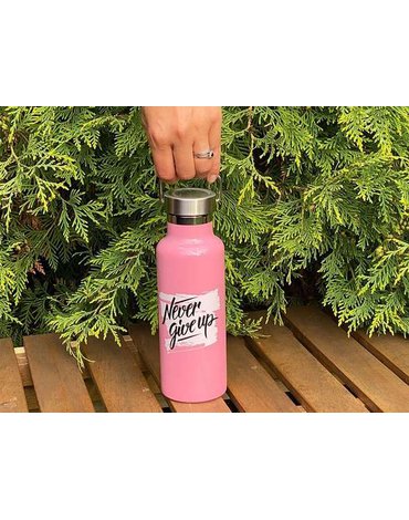 H&H Lifestyle - Butelka Termiczna ze Stali Nierdzewnej, Pink, 0,5l