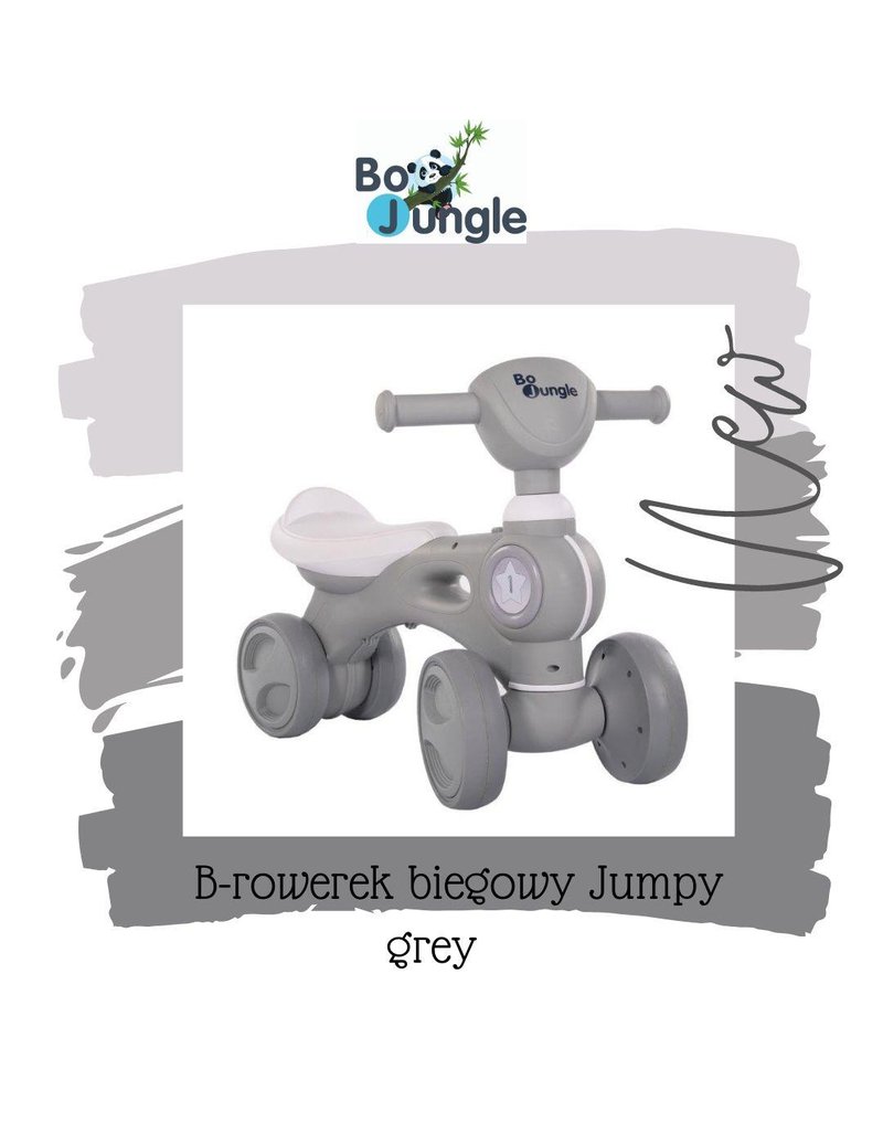BoJungle - B-Rowerek biegowy jeździk BIKE JUMPY grey