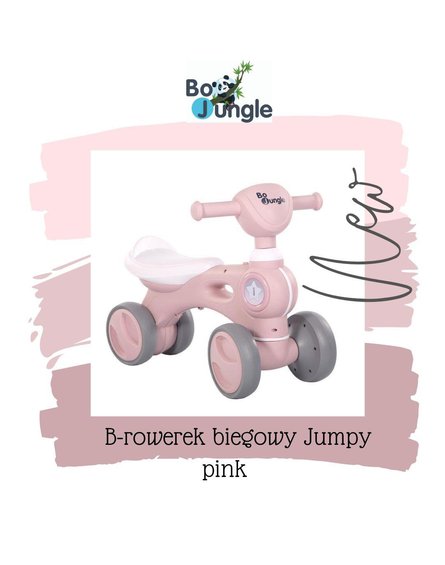 BoJungle - B-Rowerek biegowy jeździk BIKE JUMPY pink