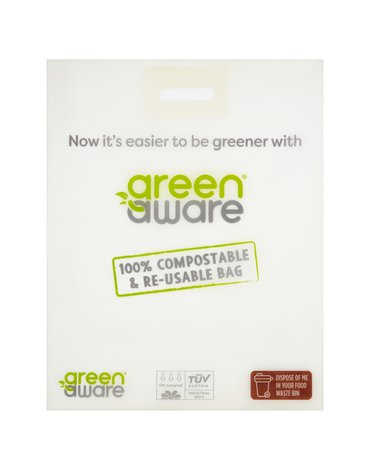 GreenAware, Kompostowalna reklamówka wielokrotnego użytku 45x56cm