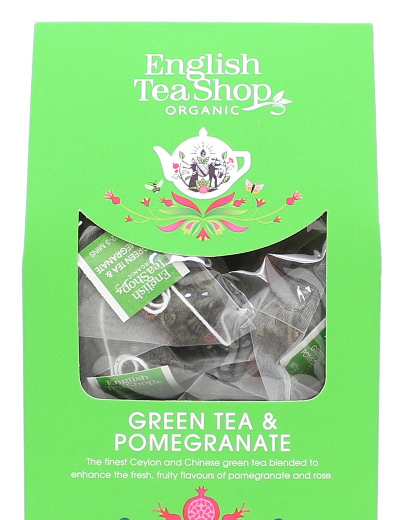 English Tea Shop, Herbata Green Tea & Pomegranate, 15 piramidek