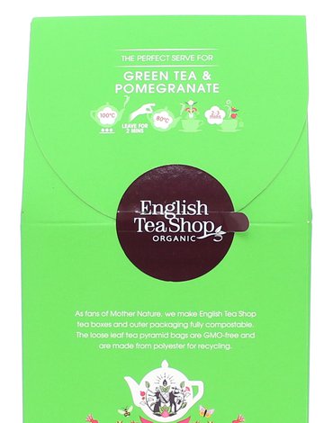 English Tea Shop, Herbata Green Tea & Pomegranate, 15 piramidek