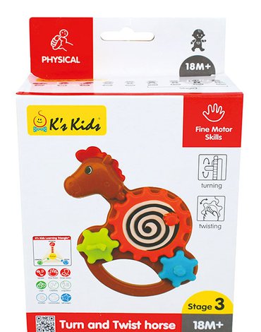 K's Kids First Developmental Toys - Zabawka edukacyjna - Koń zakręć/przekręć