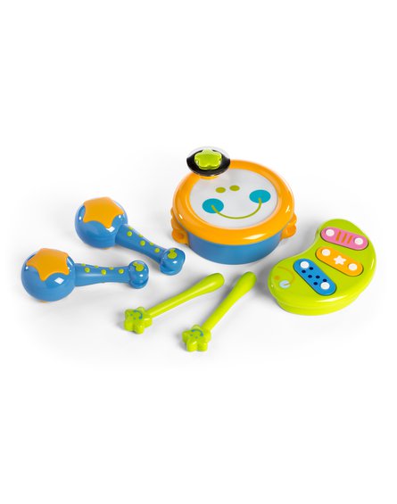 Miniland - zabawki edukacyjne - Moja pierwsza orkiestra - zestaw zabawek muzycznych - 4 elementy