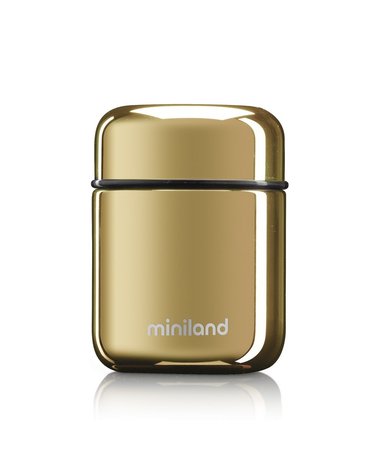 Miniland - Termos Deluxe do posiłków 280ml z torbą izotermiczną - złoty