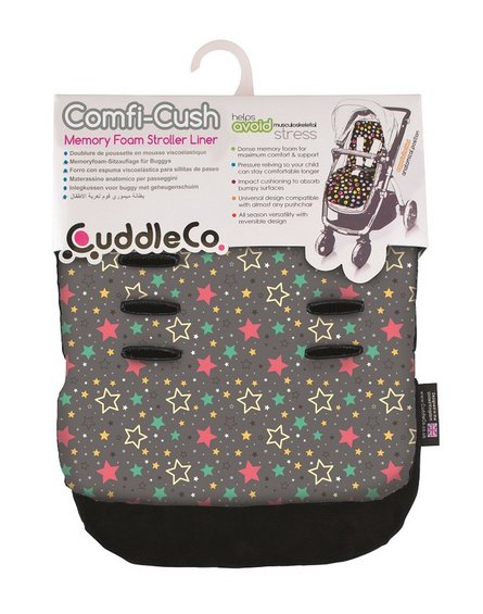 CuddleCo - Wkładka do wózka Comfi-Cush - Kolorowe Gwiazdki