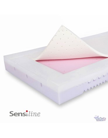 Babys Zone - Materac do łóżeczka SensiLine VIENA LATEX 120x60 + pokrowiec Sensi