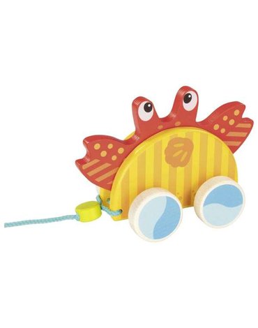Goki® - Drewniana zabawka do ciągnięcia krab