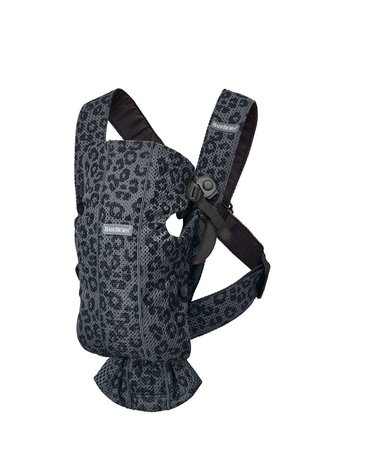 BABYBJORN - leżaczek BLISS MESH - Antracytowy/Leopard + MINI 3D Mesh – nosidełko, Antracytowy/Leopard