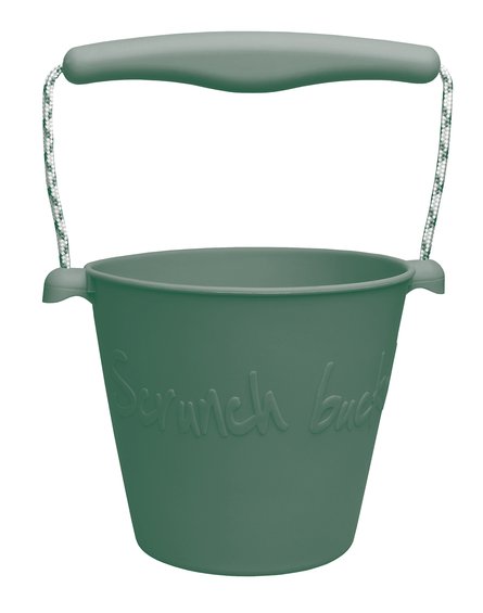 Funkit world - Składane wiaderko do wody i piasku Scrunch Bucket - Ciemny zielony