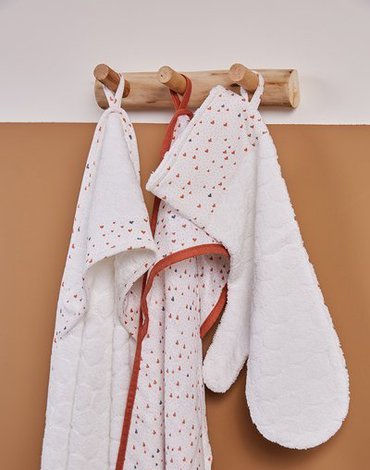 Bebe-Jou - bébé-jou Ręcznik z kapturkiem Hearts 3010061