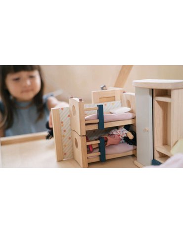 Plan Toys - Mebelki dla lalek - pokój dziecięcy - barwy sadu