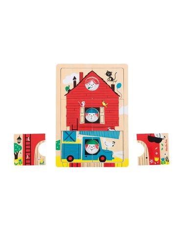 Moulin Roty - Puzzle drewniane 3 warstwowe 1,2,3 TO MY! 713301