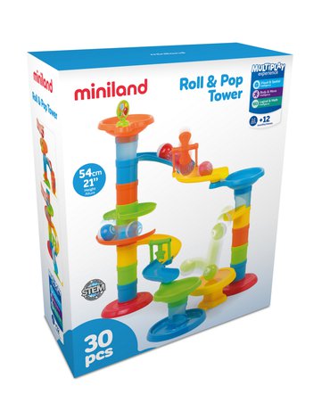 Miniland - zabawki edukacyjne - Zjeżdżalnia, tor piłeczkowy
