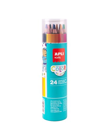 Kredki ołówkowe w tubie Apli Kids - 24 kolory