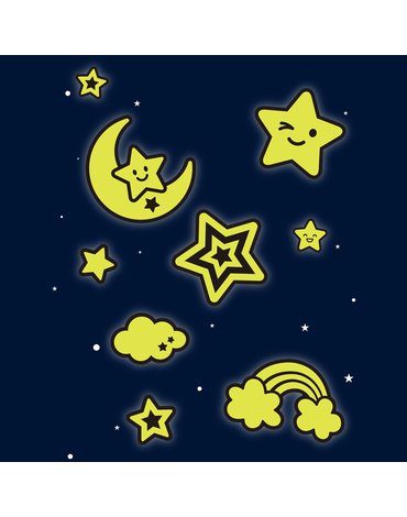 Naklejki świecące w ciemności Apli Kids - Księżyc i gwiazdy