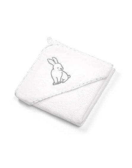 BABYONO - 538/01 Okrycie kąpielowe welurowe – ręcznik z kapturkiem 76x76cm