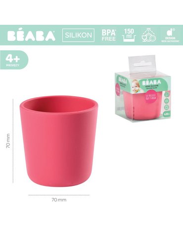Beaba Silikonowy kubek pink