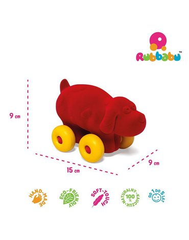 Rubbabu Zestaw 6 sensorycznych zwierzątek - pojazdów (opakowanie zbiorcze 6 szt.)