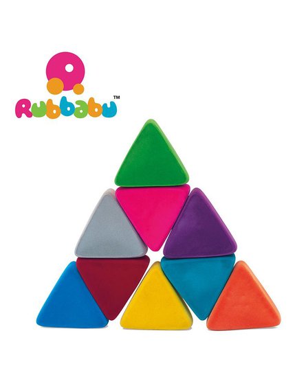 Rubbabu Układanka edukacyjno - sensoryczna trójkąty