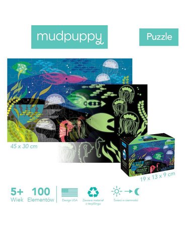 Mudpuppy Puzzle świecące w ciemności Pod wodą 100 elementów 5+