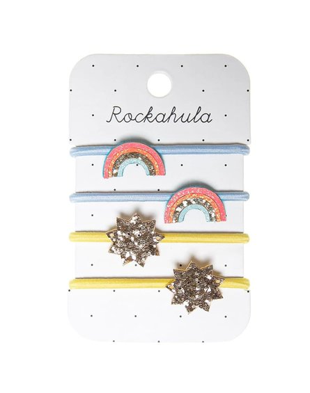 Rockahula Kids - 4 gumki do włosów Rainbow Bright