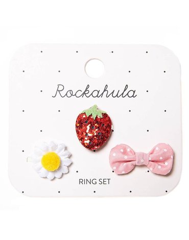 Rockahula Kids - 3 pierścionki Sweet Strawberry