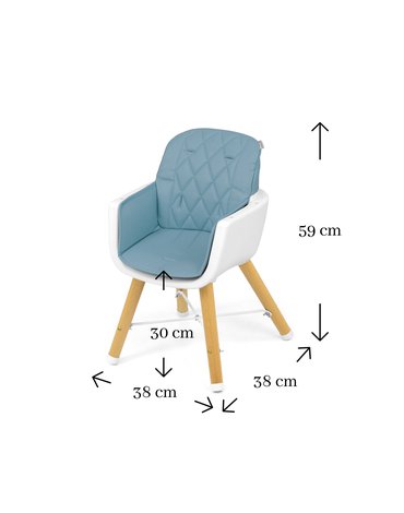 Milly Mally - Krzesełko do karmienia 2w1 Espoo Blue