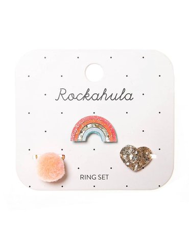 Rockahula Kids - 3 pierścionki Rainbow Bright