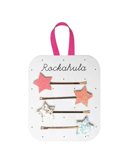 Rockahula Kids - 4 wsuwki do włosów Sparkle Star