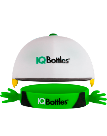 IQBottles, Bidon-butelka 2w1 Green/White cap