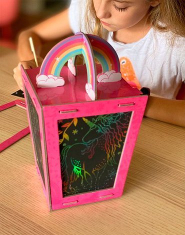 Box Candiy, zestaw kreatywny zdrapka Lampion Jednorożec BOX CANDIY