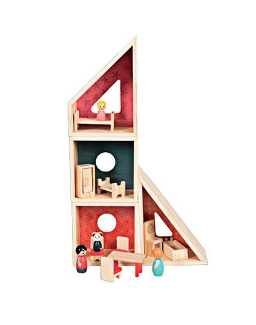 Egmont Toys® - Drewniany domek dla lalek z figurkami i wyposażeniem