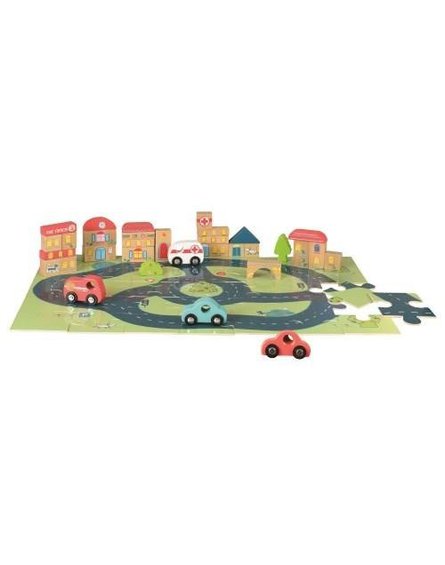 Egmont Toys® - Drewniane puzzle, miasto i samochodziki | Egmont Toys